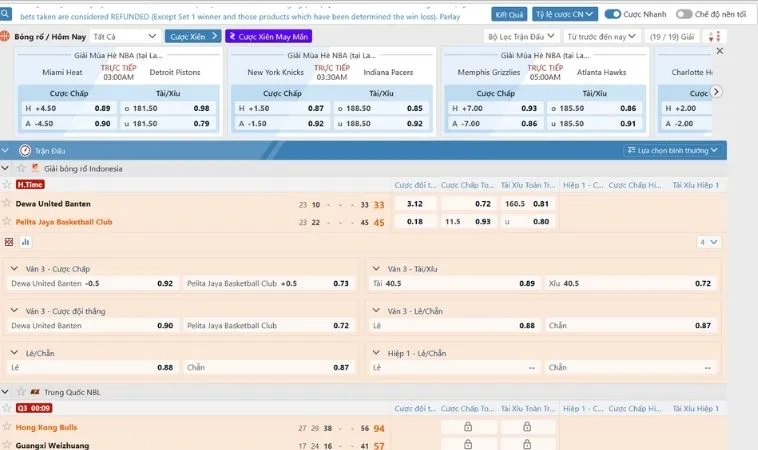 Chinh Phục Kèo Cá Cược Bóng Rổ Sodo6789 Như Chuyên Gia 2 Các tỷ lệ kèo cá cược bóng rổ Sodo6789