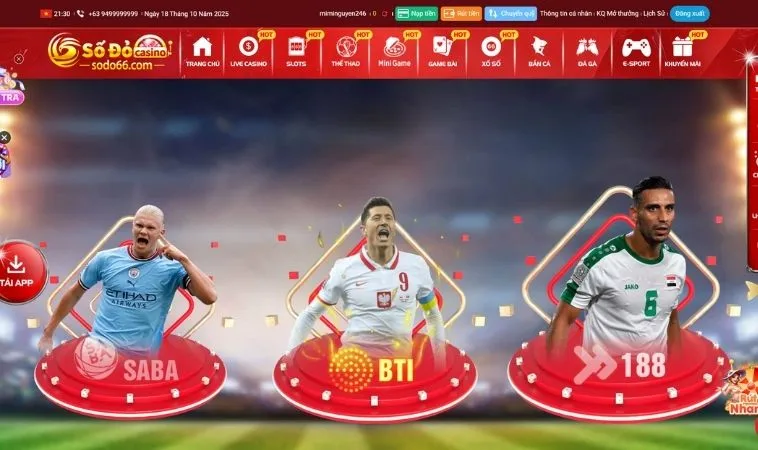 Sảnh thể thao Sodo6789 thiết kế giao diện đẹp, chuyên nghiệp