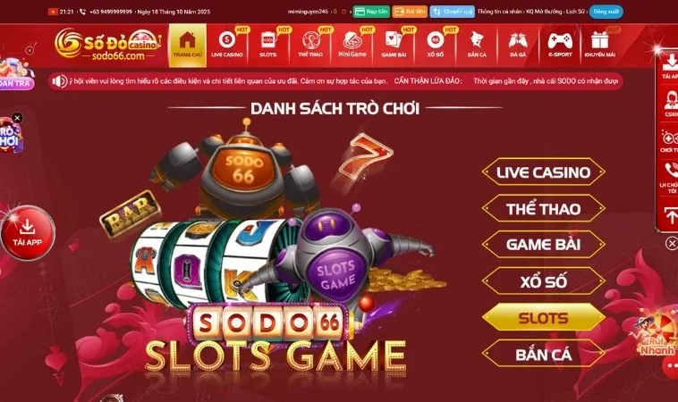 Đa dạng các thể loại game để trải nghiệm tại nhà cái Sodo6789