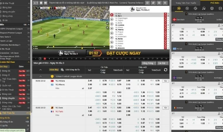 Khám Phá Cá Cược Thể Thao Ảo Sodo6789 Siêu Tốc Thắng Lớn 2 Giao diện cá cược Thể Thao Ảo Sodo6789